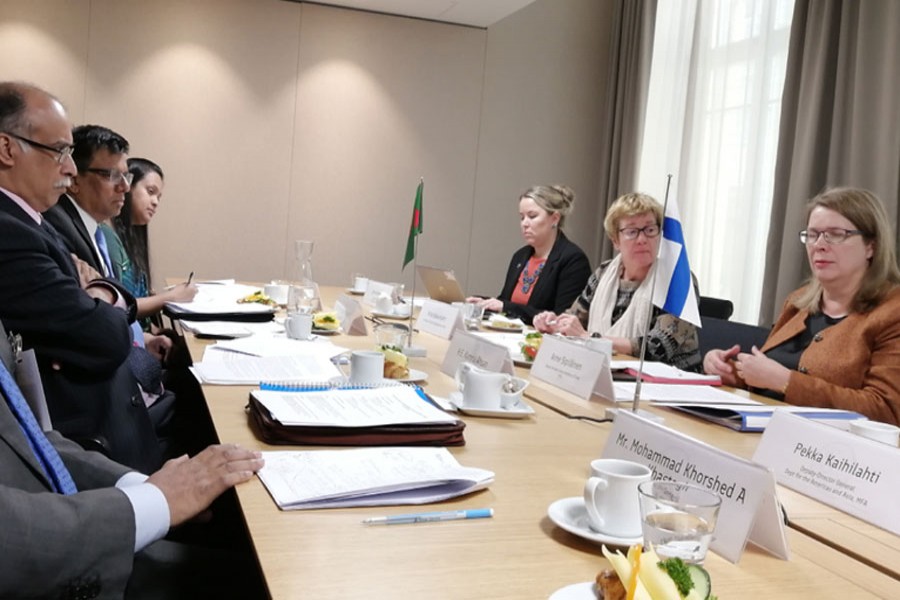 Third round of Bangladesh-Finland political consultations was held at the Ministry for Foreign Affairs, Helsinki on Wednesday, May 16, 2019. Photo: Courtesy