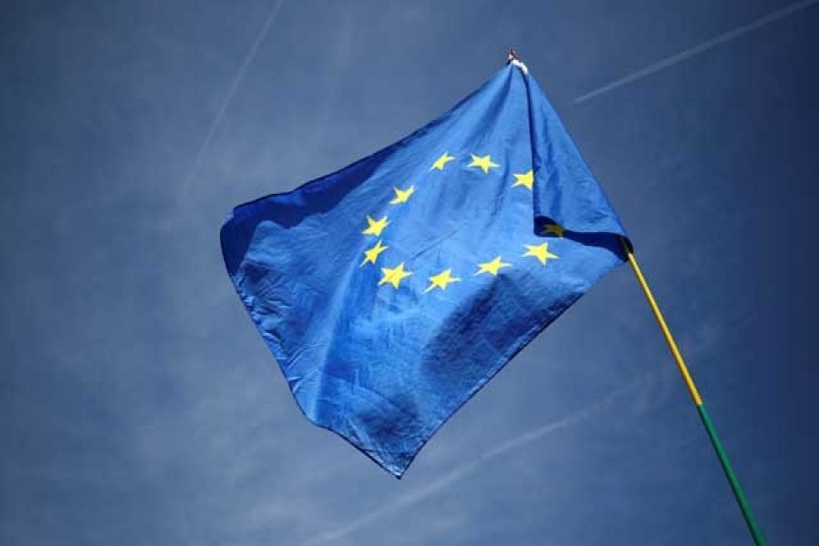 An EU flag flutters outside the Houses of Parliament, as uncertainty over Brexit continues, in London, Britain May 15, 2019. Reuters