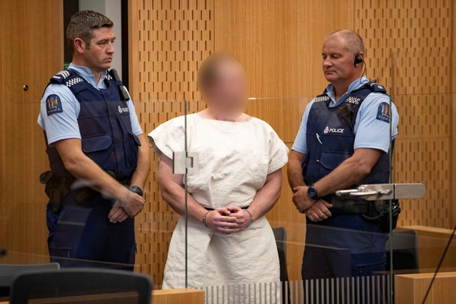 Brenton Tarrant, charged for murder in relation to the mosque attacks, is seen in the dock during his appearance in the Christchurch District Court, New Zealand March on 16, 2019 — Reuters/Files