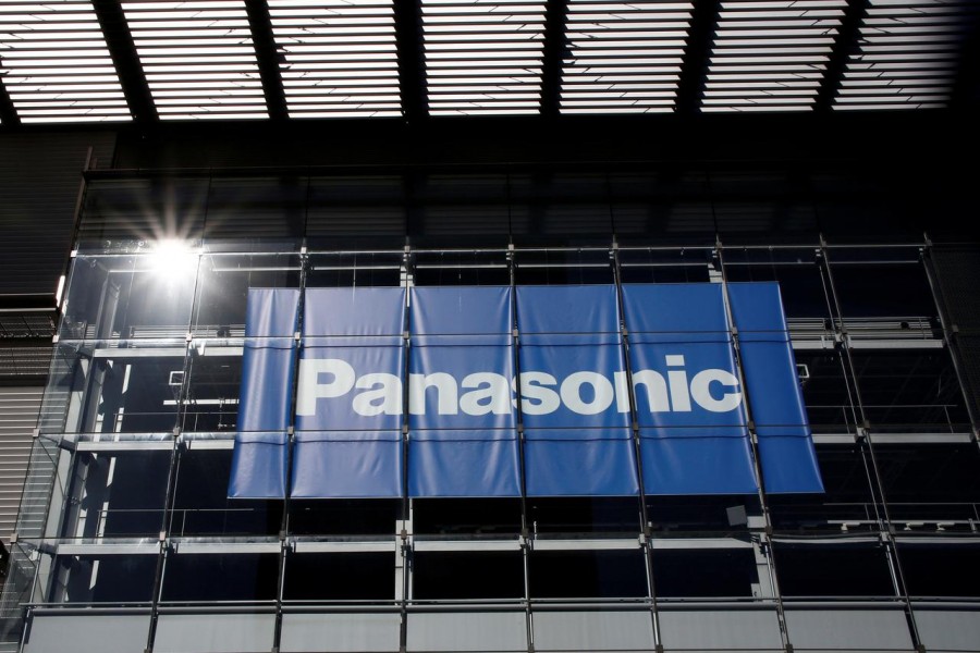 FILE PHOTO: Panasonic Corp's logo is pictured at Panasonic Center in Tokyo, Japan, Feb 2, 2017 - REUTERS/Kim Kyung-Hoon