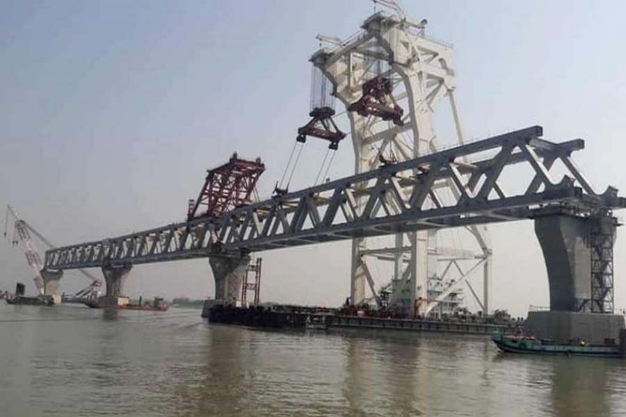 Padma bridge now around 2.0 km visible