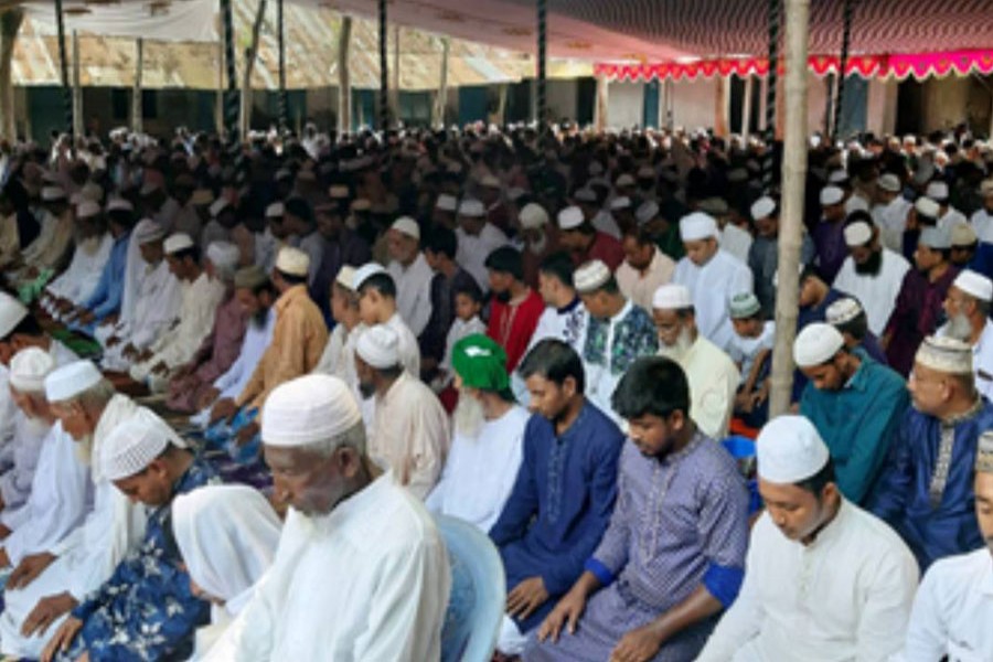 Eid being celebrated in Chandpur, Jhenaidah villages