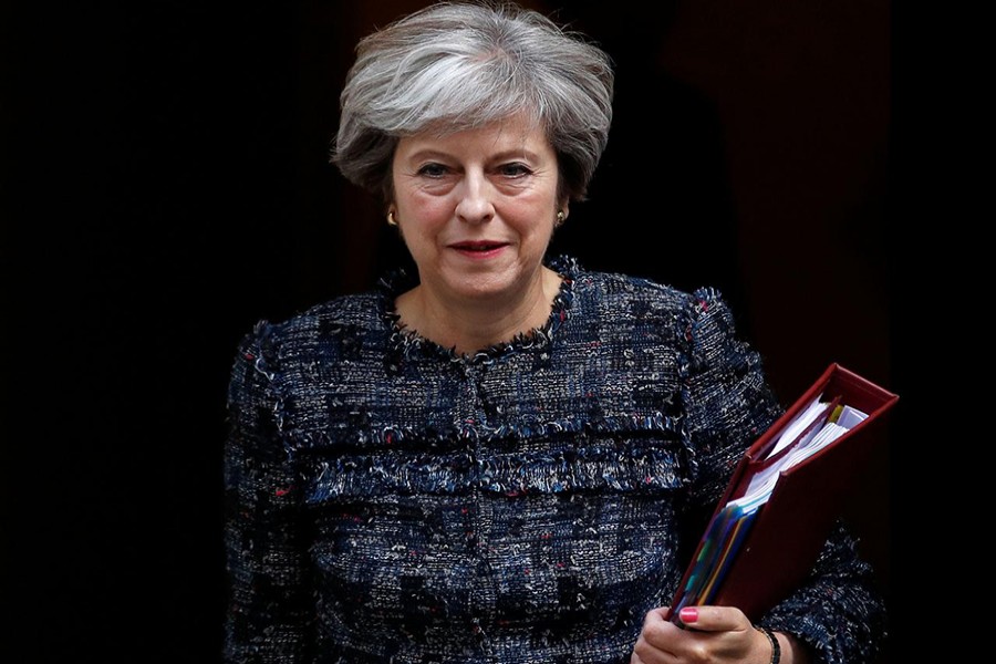 British Prime Minister Theresa May seen in this undated Reuters photo