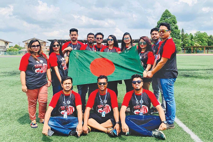 The delegates from Bangladesh at the International Youth Centre Engagement Conference (IYCEC) held in Malaysia