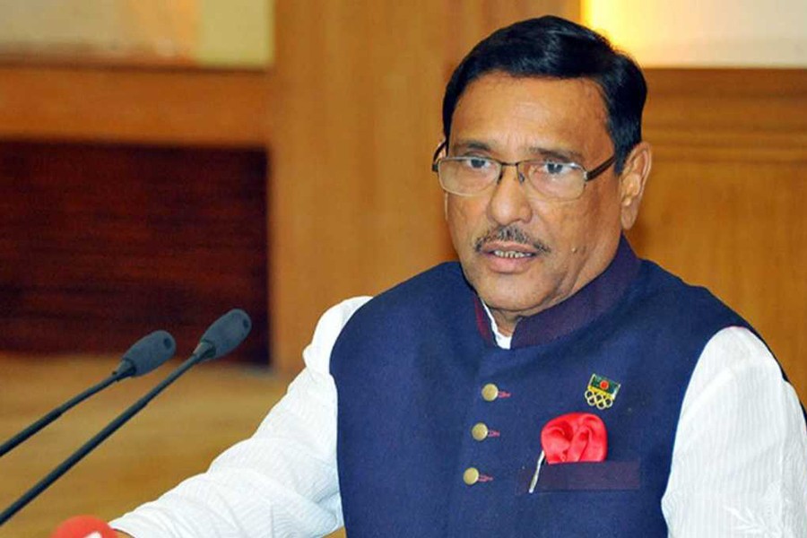 Road Transport and Bridges Minister Obaidul Quader seen in this undated photo