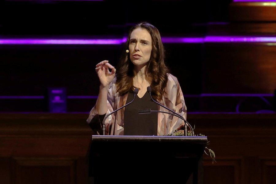 New Zealand Prime Minister Jacinda Ardern delivers a speech entitled "Why Does Good Government Matter?" at Melbourne Town Hall, Melbourne, Australia on July 18, 2019 — AAP file photo /via Reuters