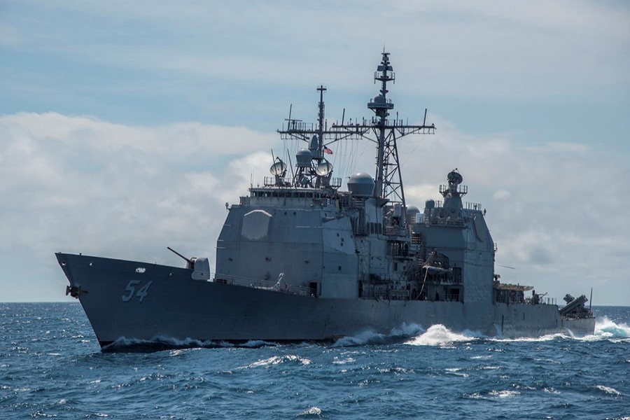 The guided-missile cruiser USS Antietam (CG 54) is shown in the South China Sea on March 6, 2016. Mass Communication Specialist 2nd Class Marcus L Stanley/US Navy/Handout via Reuters