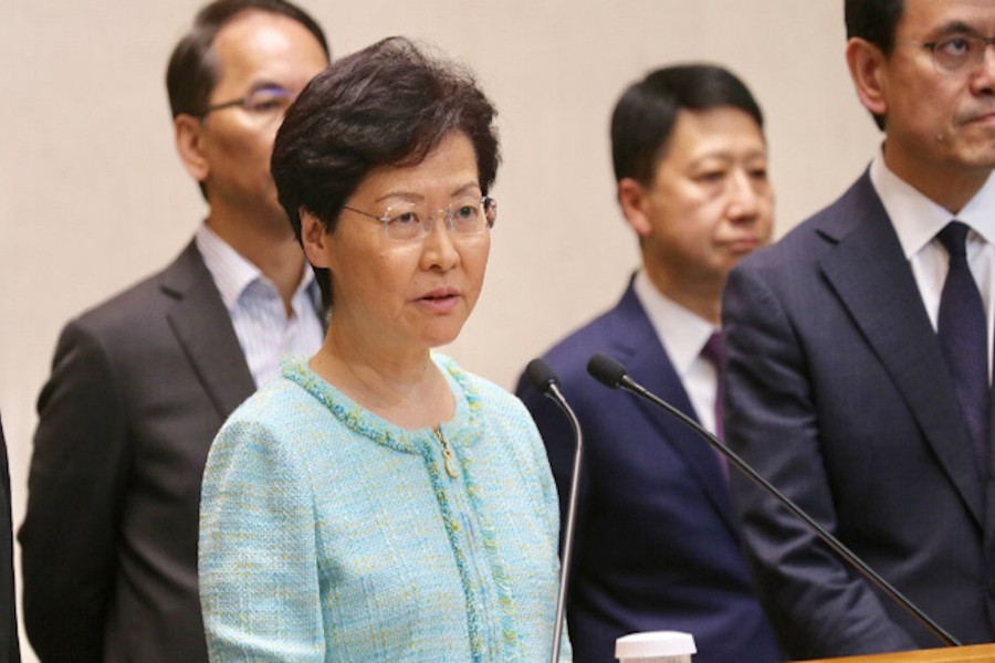 HK leader warns protesters not to push city into 'abyss'