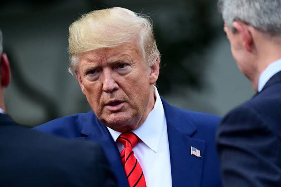 US President Donald Trump speaks as he meets with sheriffs from across the country on the South Lawn of the White House in Washington, US, September 26, 2019. Reuters