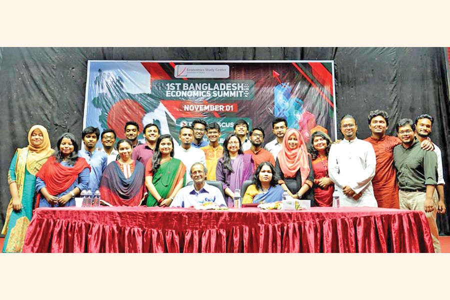 The organisers of the first Bangladesh Economics Summit held in 2018 along with the chief patron of the organisation Professor Shafique uz Zaman and  Professor Dr Sayema Haque Bidisha