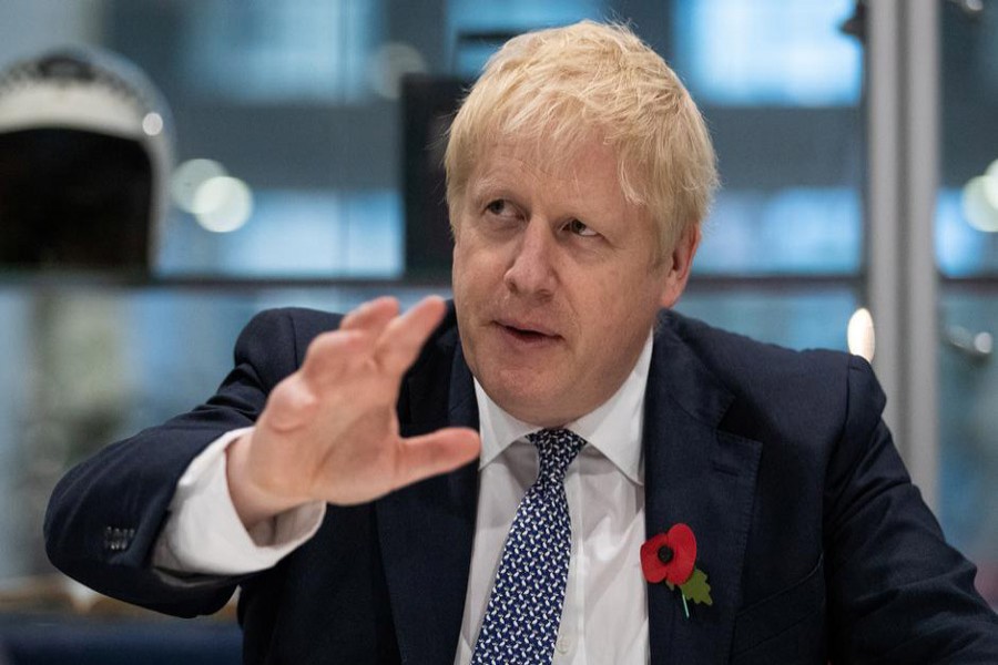 Britain's Prime Minister Boris Johnson visits Metropolitan Police training college in Hendon, London, Britain October 31, 2019. Aaron Chown/Pool via Reuters