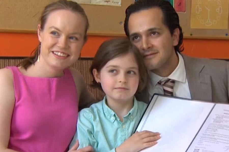 Laurent Simons with his parents