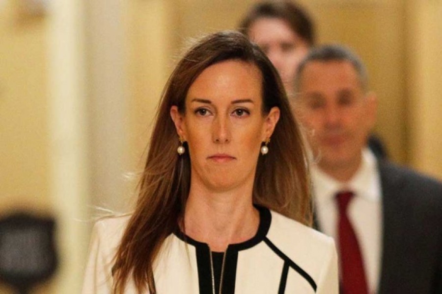 Jennifer Williams, special adviser for Europe and Russia in the Office of US Vice President Mike Pence arrives on Capitol Hill for a closed-door hearing in Washington, US, November 7, 2019. Reuters