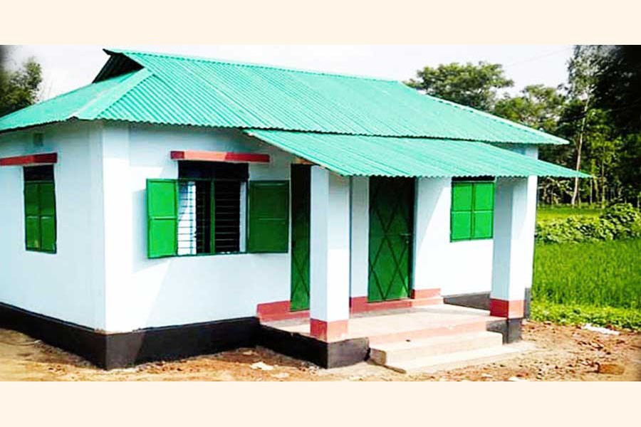 A disaster tolerant house in Cumilla 	 — FE Photo