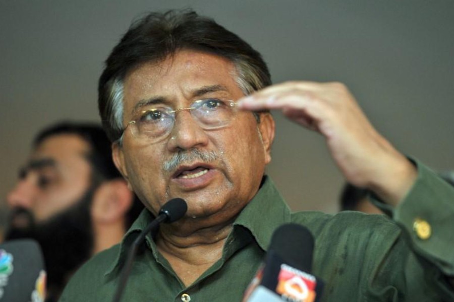 Pakistan's former President Pervez Musharraf speaks during a news conference in Dubai March 23, 2013. REUTERS/Mohammad Abu Oma