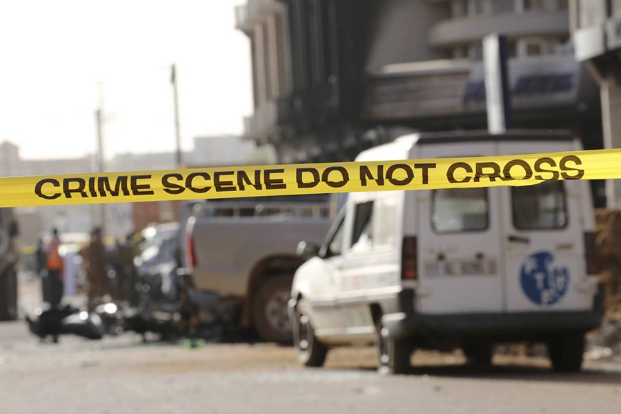 A police cordon is seen in front of the Splendid Hotel in Ouagadougou, Burkina Faso in this Reuters file photo