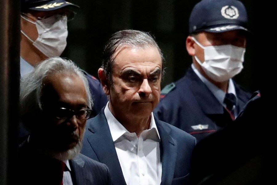 Former Nissan Motor chairman Carlos Ghosn leaves the Tokyo Detention House in Tokyo, Japan, April 25, 2019. Reuters/Files