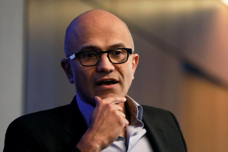 Microsoft CEO Satya Nadella speaks during a Reuters Newsmaker event in Manhattan, New York, U.S., September 27, 2017. REUTERS/Shannon Stapleton