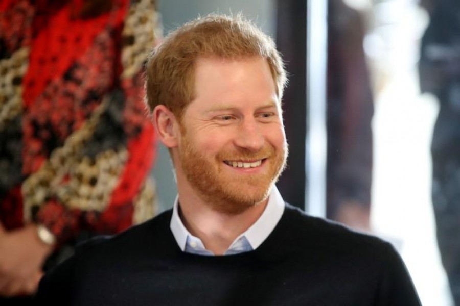 FILE PHOTO: Britain's Prince Harry watches a trampolining session during his visit to a 'Fit and Fed' half-term initiative in London, Britain February 19, 2019. Chris Jackson/Pool via REUTERS