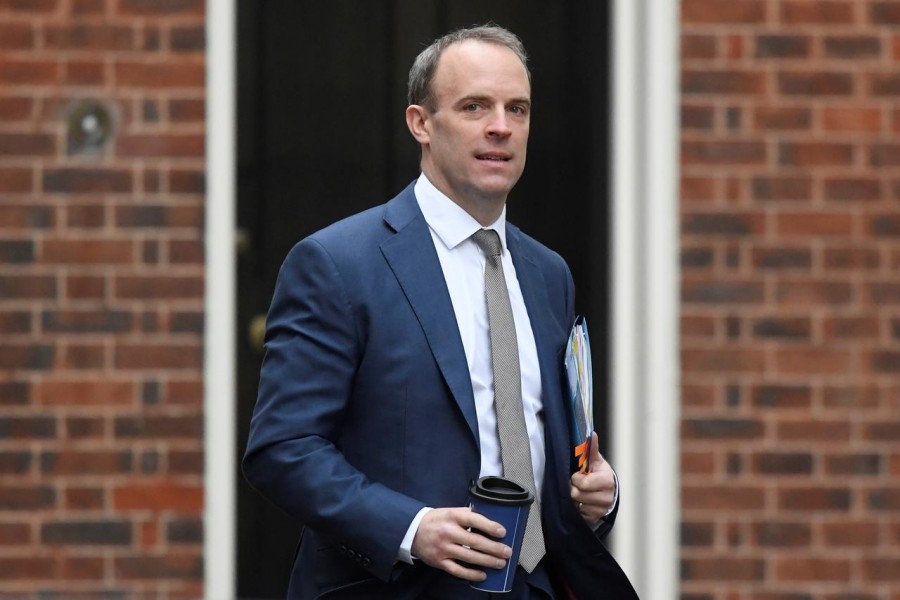 Britain's Foreign Secretary Dominic Raab is seen at Downing Street in London, Britain, January 6, 2020. REUTERS/Toby Melville