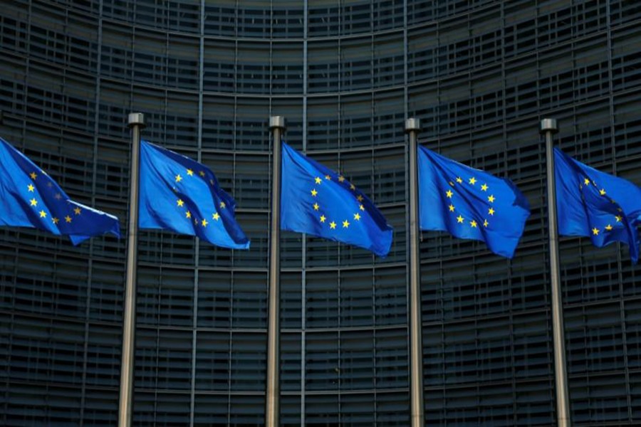 European Union flags flutter outside the EU Commission headquarters in Brussels, Belgium on June 14, 2017 — Reuters/Files