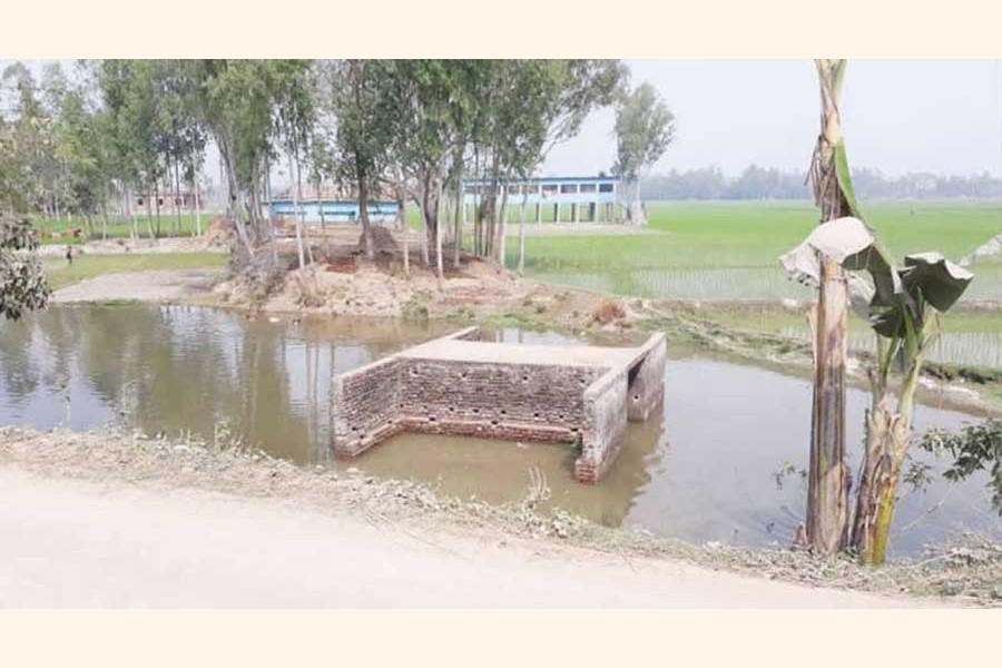 The bridge without any approach road at Pangashi union under Royganj upazila of Sirajganj	— FE Photo