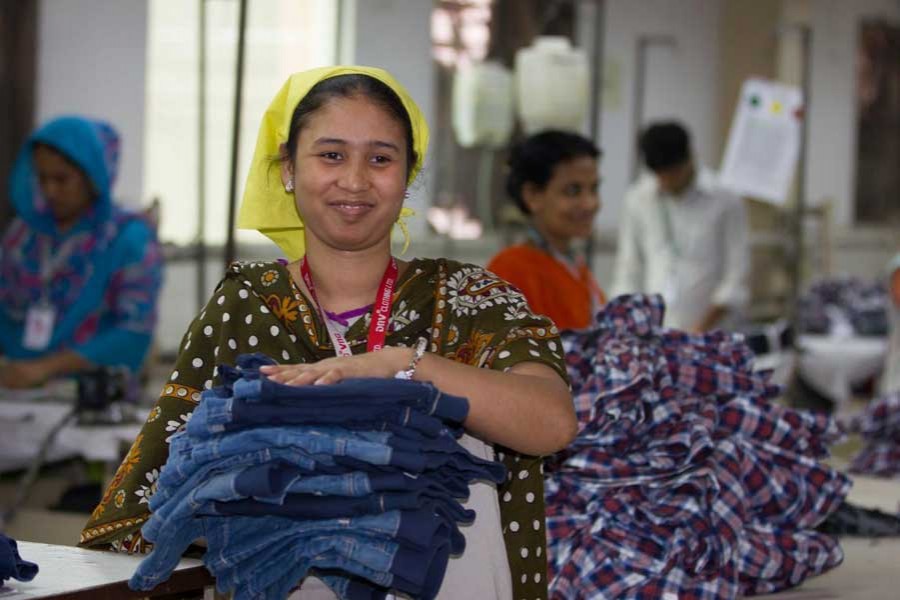 An inside view of a readymade garment factory. — FE Photo/Files