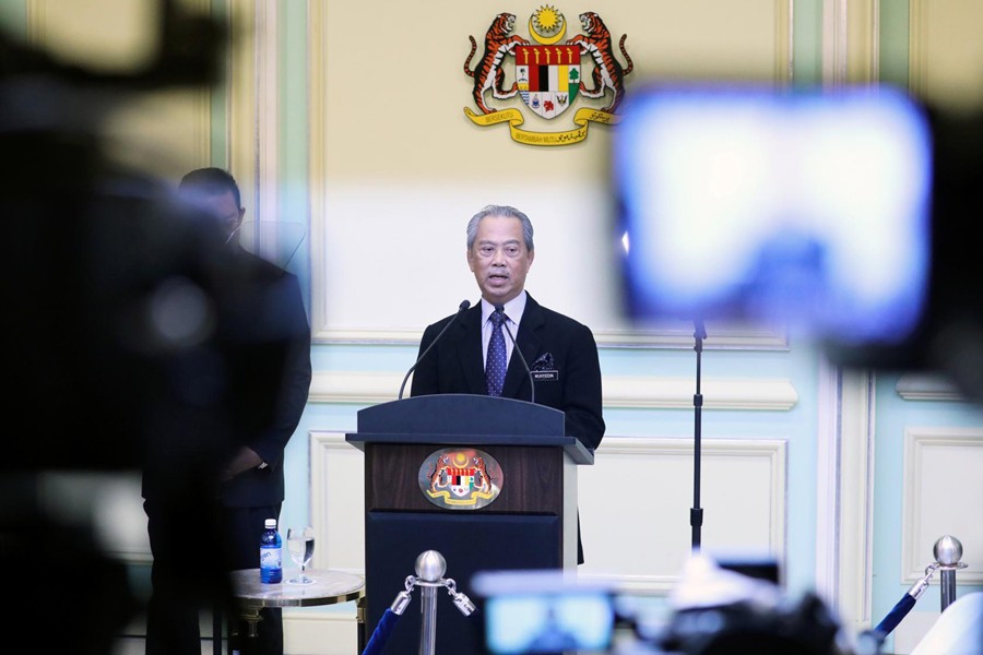 Malaysia's Prime Minister Muhyiddin Yassin speaks during his cabinet announcement in Putrajaya, Malaysia on March 9, 2020 — Reuters/Files