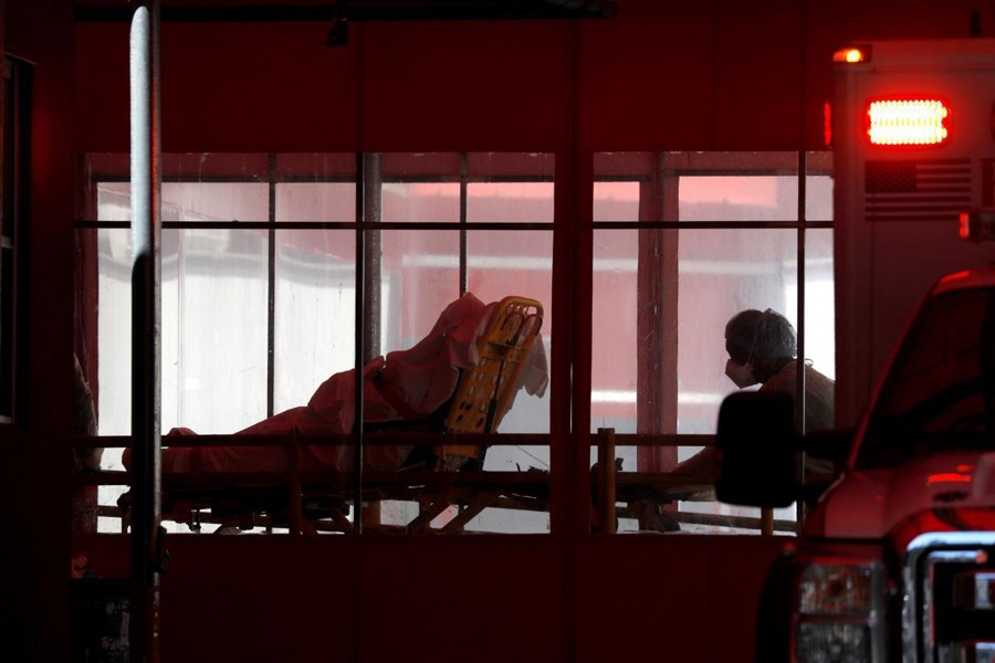 A patient is wheeled into the trauma centre at the Elmhurst Hospital Center where testing and treatment for the coronavirus disease (COVID-19) is taking place in Queens, New York City, US on March 27, 2020 — Reuters photo