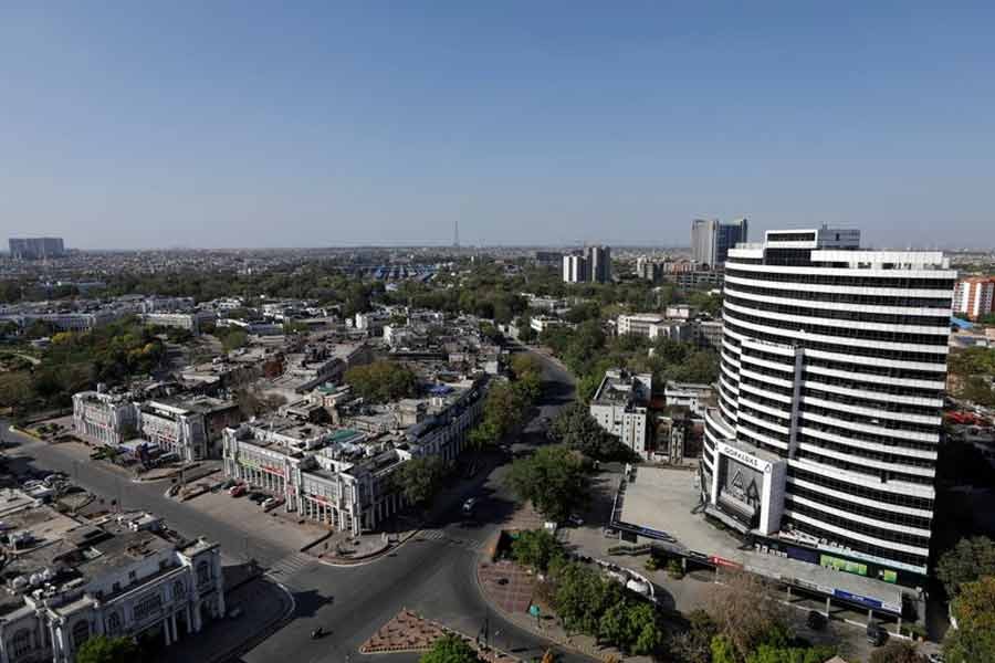 Buildings are pictured during a 21-day nationwide lockdown to slow the spreading of Coronavirus disease (COVID-19) in New Delhi of India on April 8 –Reuters Photo