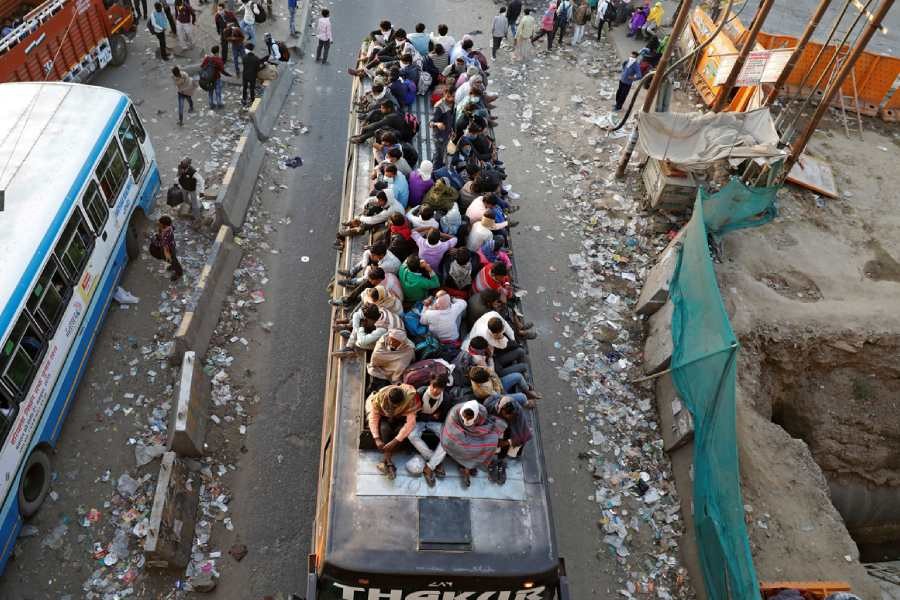 The workers started fleeing New Delhi after Prime Minister Narendra Modi announced the lockdown, which effectively put millions of Indians living off daily earnings out of work. Adnan Abidi/Reuters