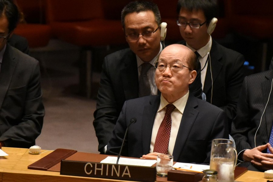 Chinese Ambassador Liu Jieyi listens to remarks during a United Nations Security Council meeting on North Korea at the United Nations in New York City, U.S. September 11, 2017. REUTERS/Stephanie Keith