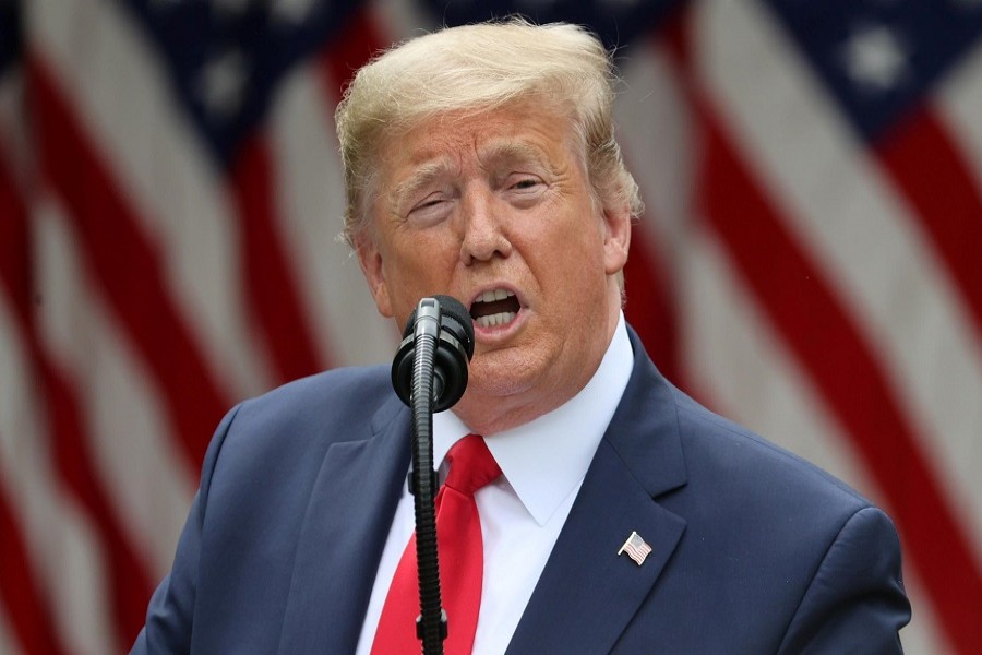 US President Donald Trump makes an announcement about US trade relations with China and Hong Kong in the Rose Garden of the White House in Washington, US, May 29, 2020. — Reuters