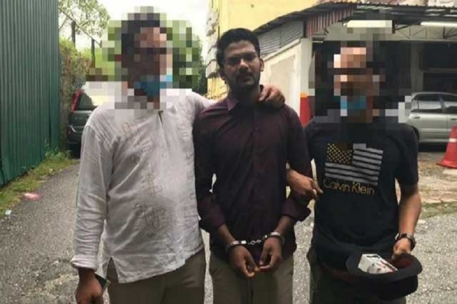 Malaysia’s Immigration Department arrested Bangladeshi national Md Rayhan Kabir on Friday — Picture via Facebook/Immigration Department/Malay Mail