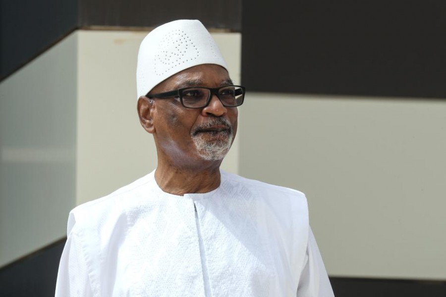 Mali President Ibrahim Boubacar Keita poses for a picture during the G5 Sahel summit in Nouakchott, Mauritania June 30, 2020. Ludovic Marin /Pool via REUTERS/File Photo