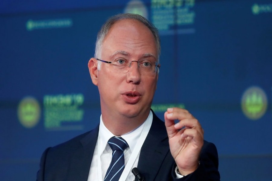 Chief Executive of the Russian Direct Investment Fund, Kirill Dmitriev, attends a session of the St. Petersburg International Economic Forum (SPIEF), Russia, June 7, 2019. Reuters