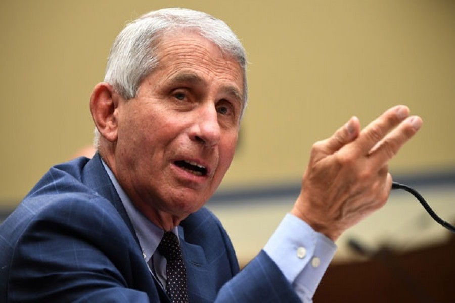 Dr Anthony Fauci, director of the National Institute for Allergy and Infectious Diseases, testifies during the House Select Subcommittee on the Coronavirus Crisis hearing in Washington, DC, US, July 31, 2020 —Reuters