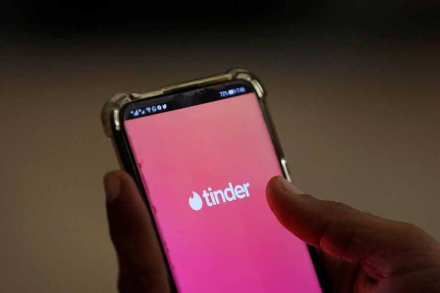 The dating app Tinder is shown on a mobile phone in this picture illustration taken on September 1, 2020 — Reuters photo