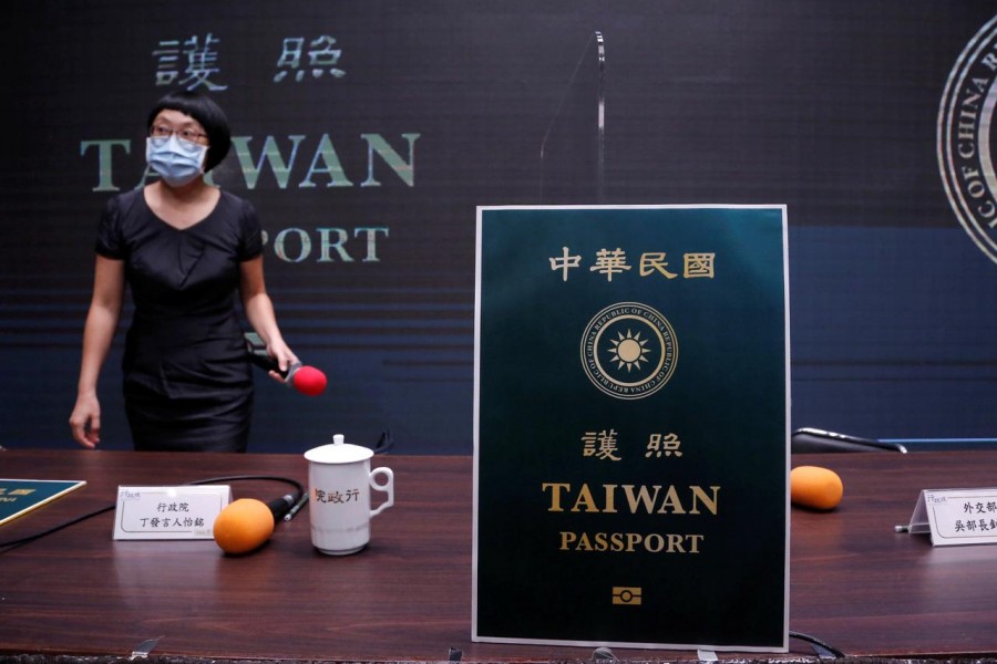 World News September 2, 2020 / 10:50 AM / Updated an hour ago Taiwan to change passport, fed up with confusion with China  3 Min Read  A paper cut out of the new Taiwan passport is displayed in Taipei, Taiwan, September 2, 2020. REUTERS/Ann Wang