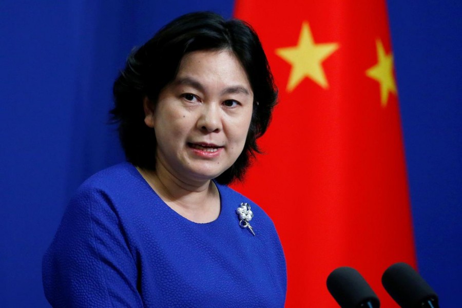 Chinese Foreign Ministry spokeswoman Hua Chunying speaks at a news conference in Beijing, China on July 17, 2020 — Reuters/Files