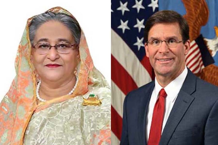 US Defence Secy calls PM Hasina