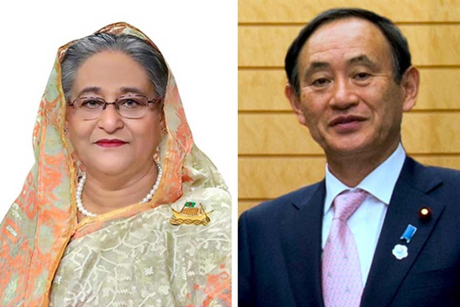 Sheikh Hasina greets new Japanese PM