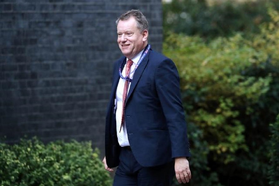 Britain's Chief negotiator David Frost walks outside Downing Street in London, Britain, October 19, 2020 — Reuters