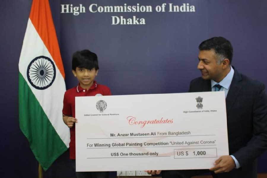 Bangladeshi boy wins global art contest by ICCR