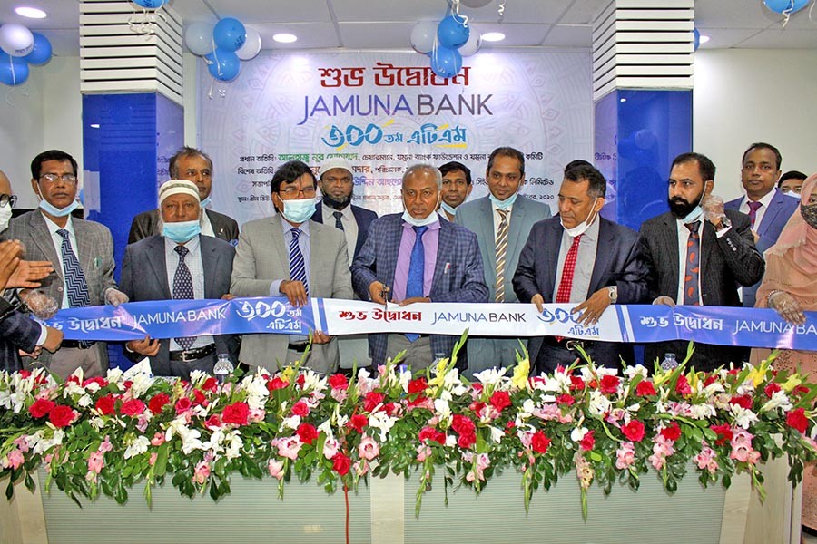 Jamuna Bank opens 300th ATM booth at Mohammadpur-Bosila road