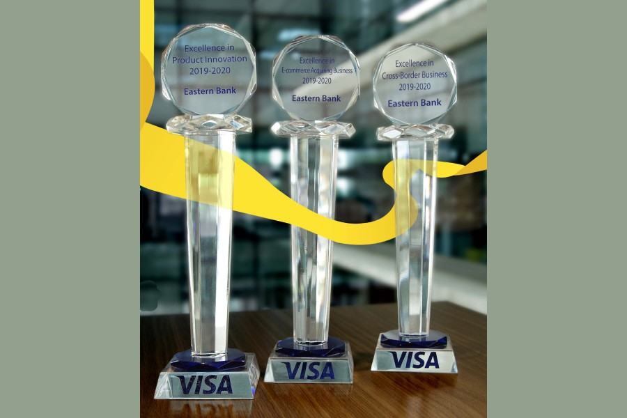 EBL wins three awards from VISA