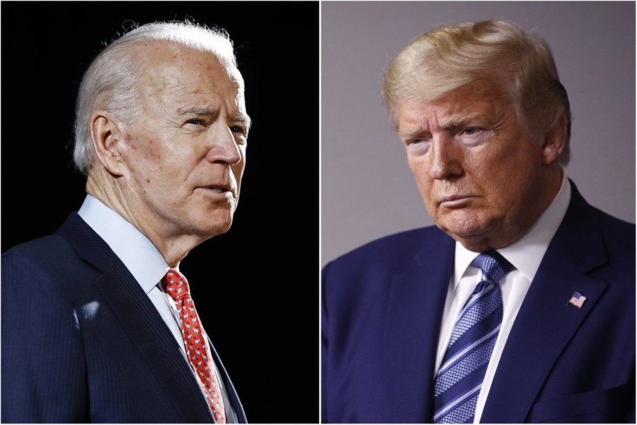 US President Donald Trump (right) and Democratic presidential candidate Joe Biden seen in this photo collage — AP/Files