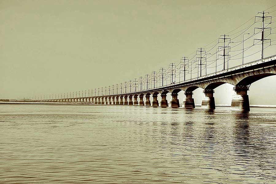 A view of Bangabandhu Bridge seen in this undated photo. Source — Wikipedia