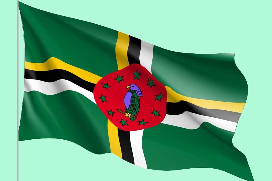 The flag of Dominica