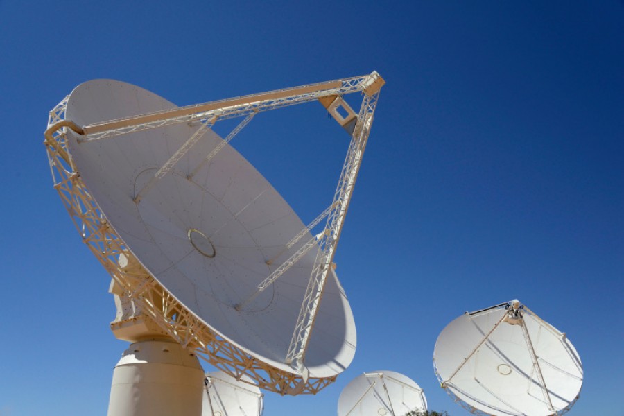 Dishes from the Australian Square Kilometre Array Pathfinder are seen at Murchison, Western Australia in this October 5, 2012 photo [File: Rebekah Kebede/Reuters]